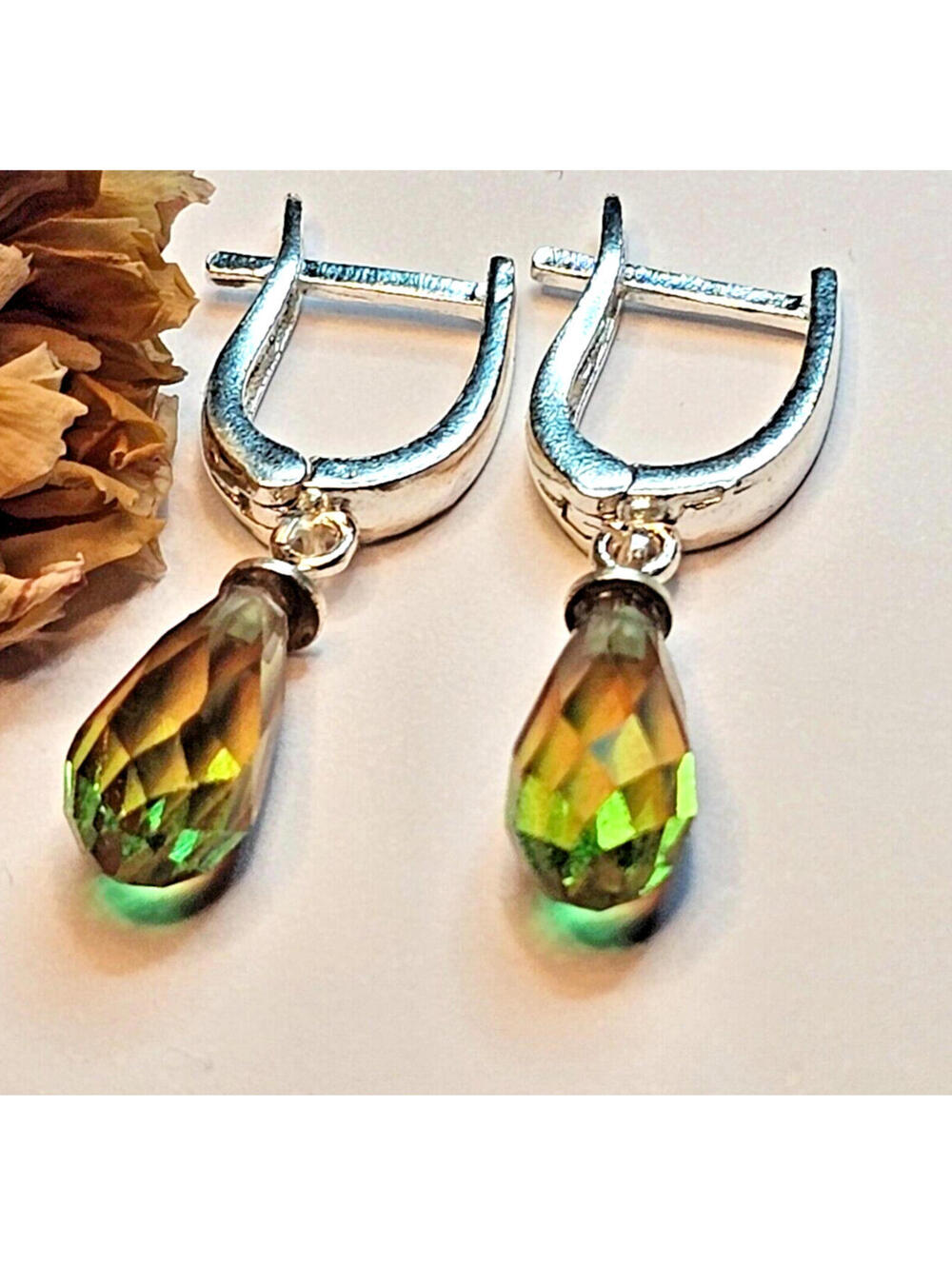 Color Change Turkish Diaspore Sultanit Earrings 925K  Silver, No US Import fees!